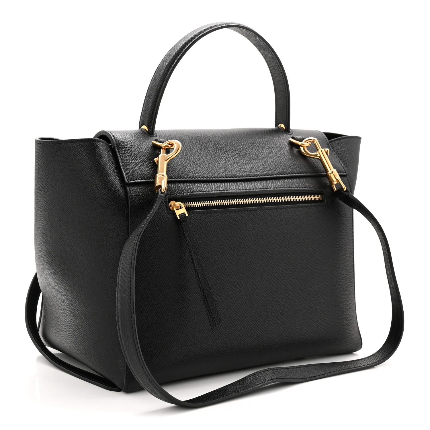 Grained Calfskin Mini Belt Bag Black