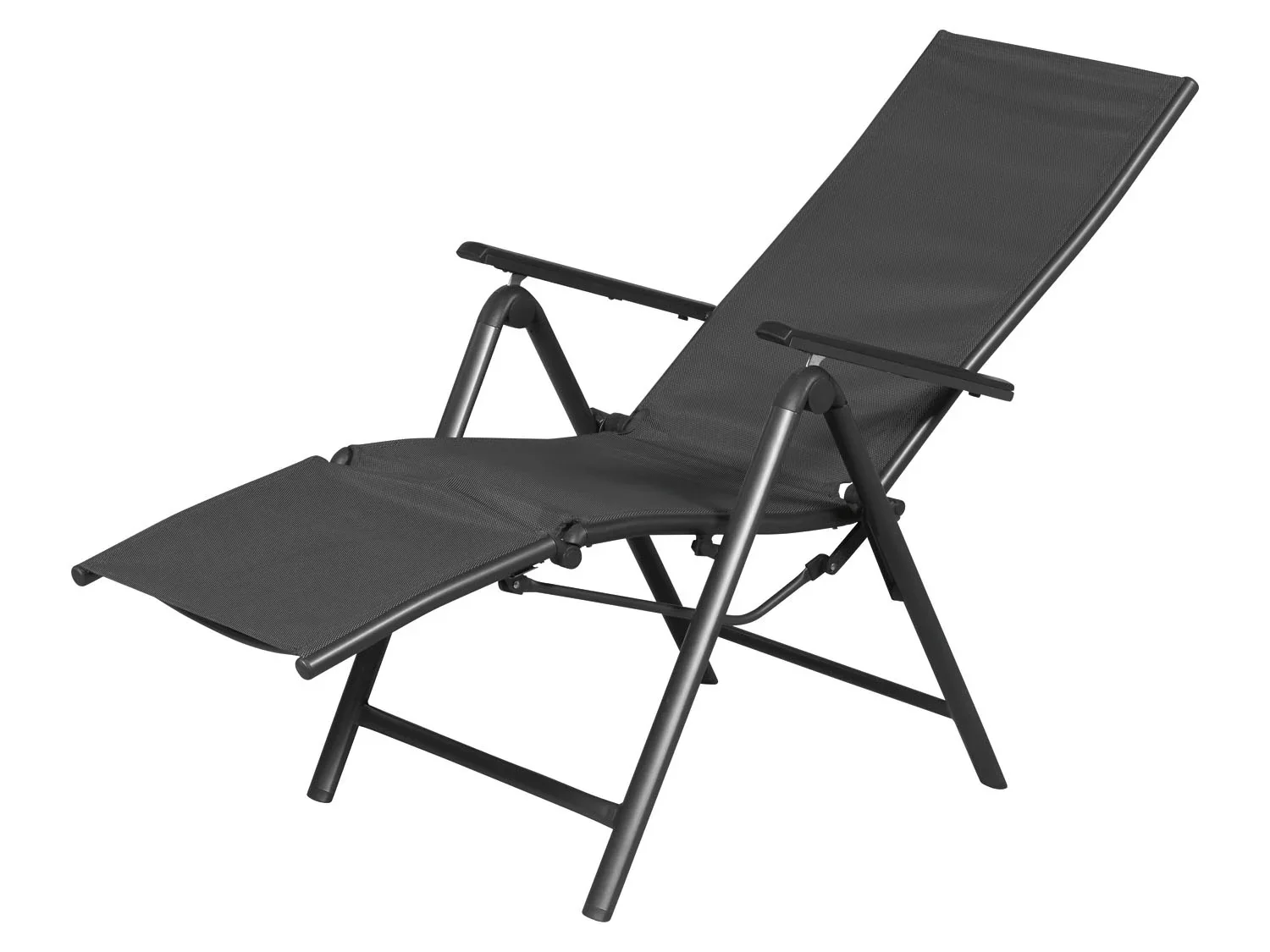 LIVARNO home Fauteuil en aluminium Houston, noir/anthracite