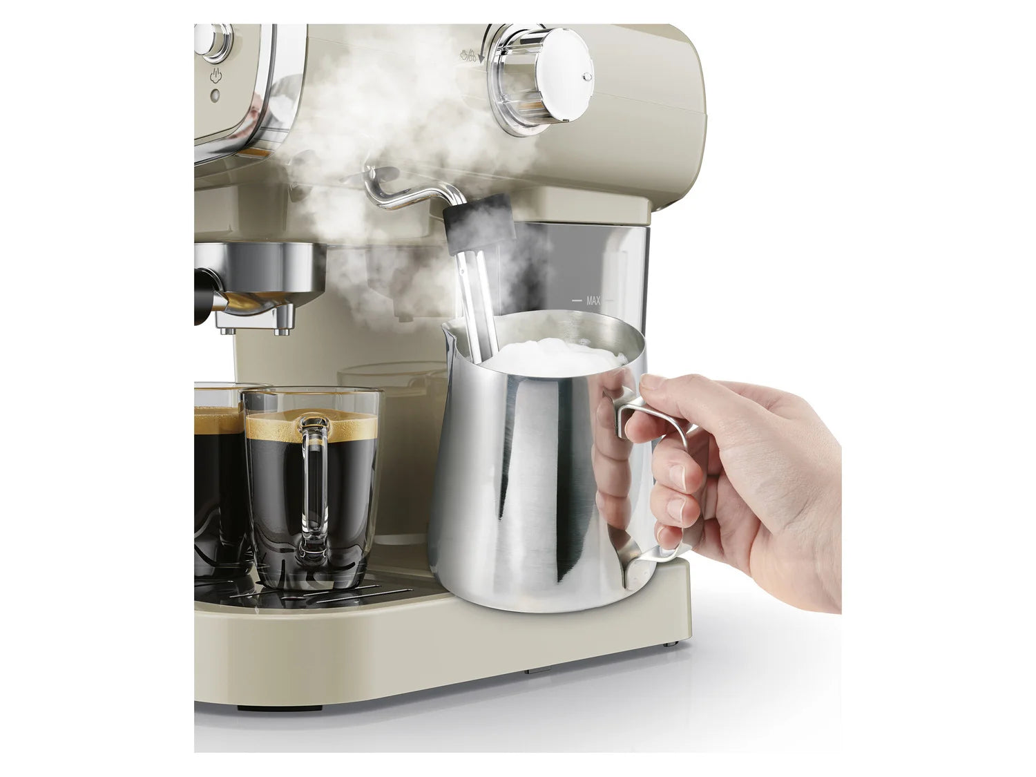 Machine à expresso SILVERCREST KITCHEN TOOLS SEML 1050 A1, 2 en 1, 1050 W
