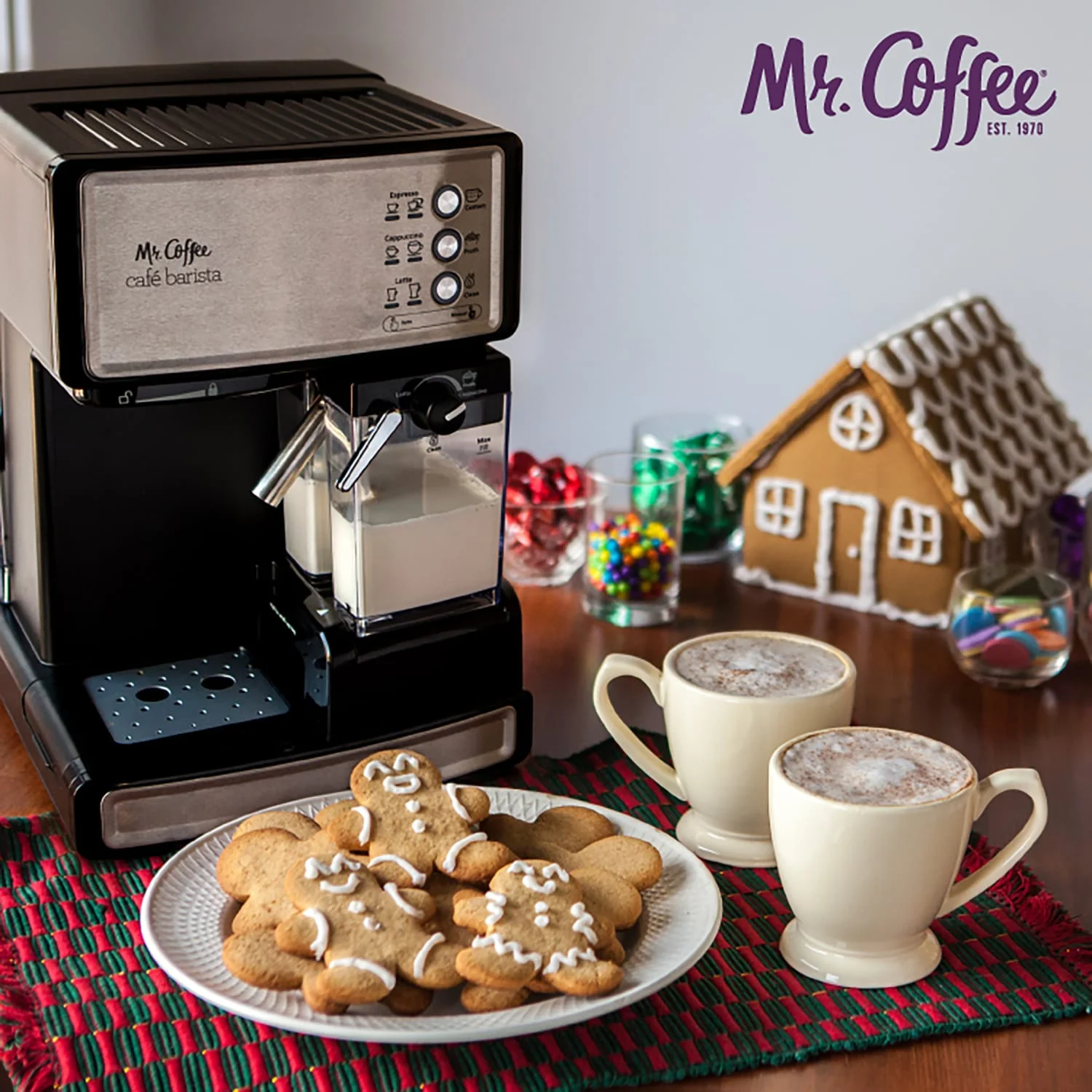 Mr. Coffee New Cafe Barista Black & Silver Premium Espresso/Latte/Cappuccino Maker