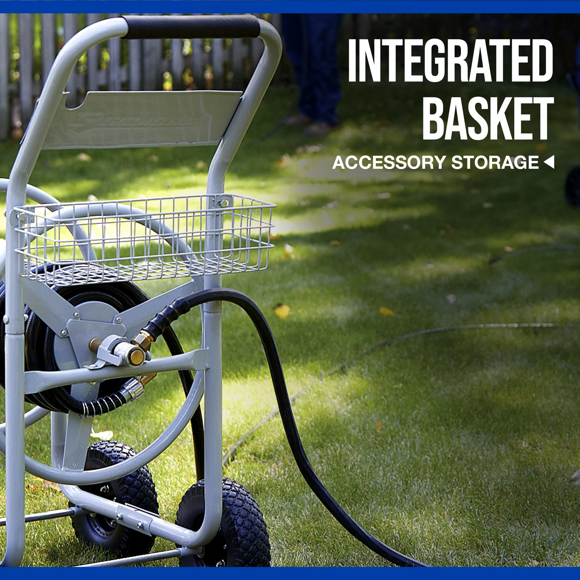 Strongway Garden Hose Reel Cart, 400ft. Capacity, Fits 5/8in. Hose