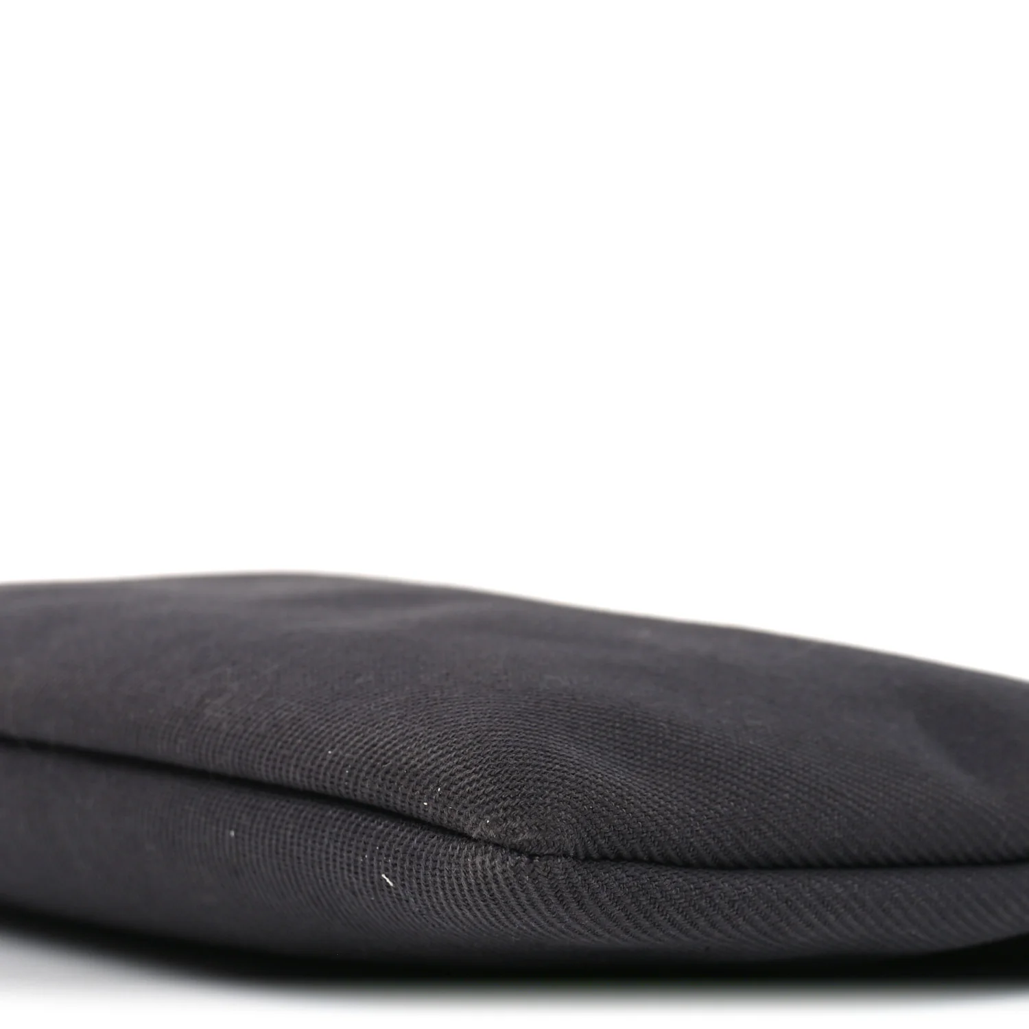 Linen Canvas Rive Gauche Zipped Pouch Black