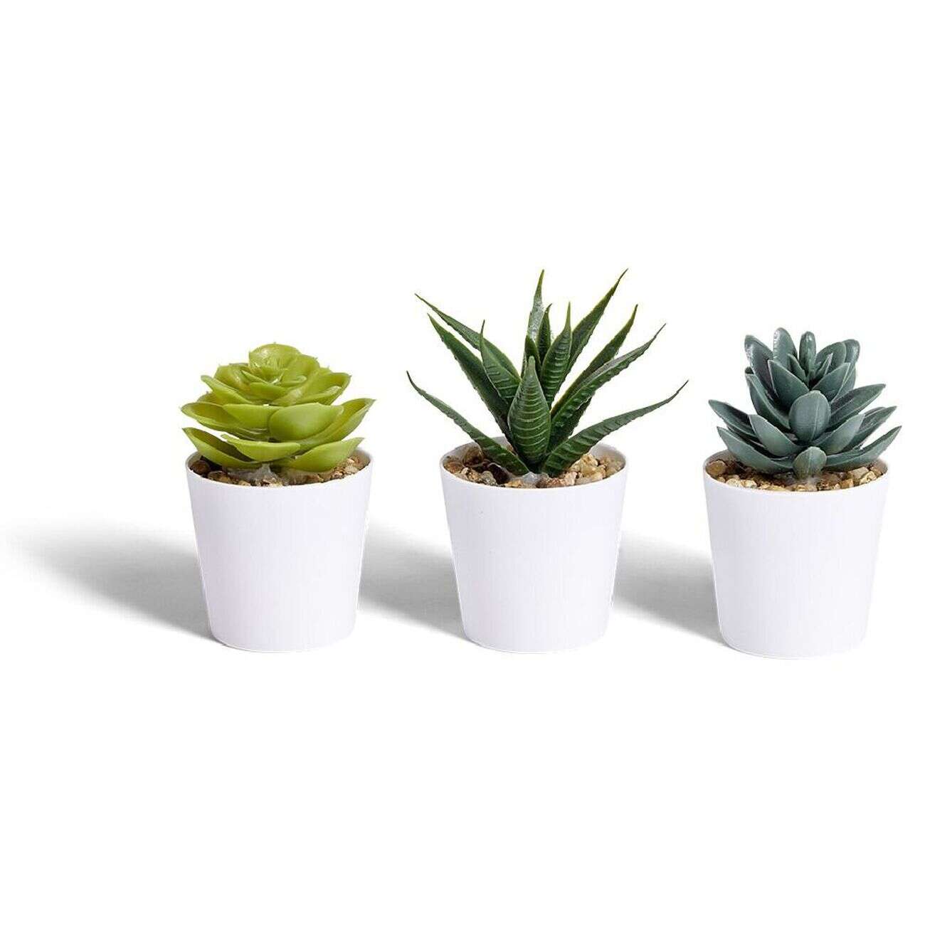 Lot de 3 plantes artificielles dans pot Ø5,8xH10cm