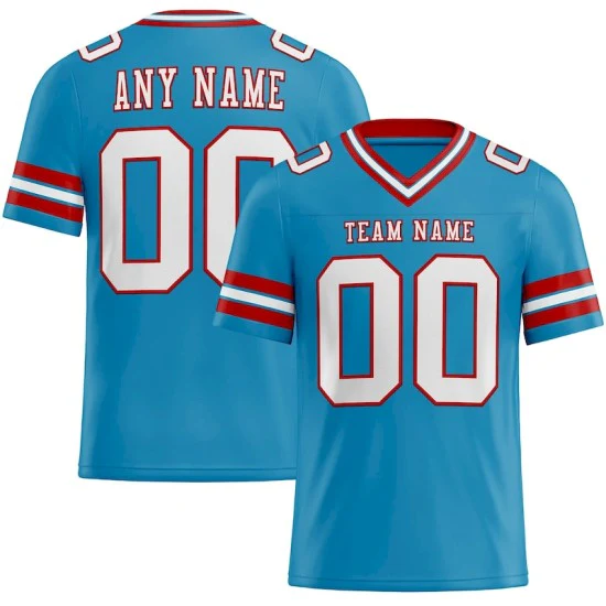 Custom Panther Blue White-Red Mesh Jersey
