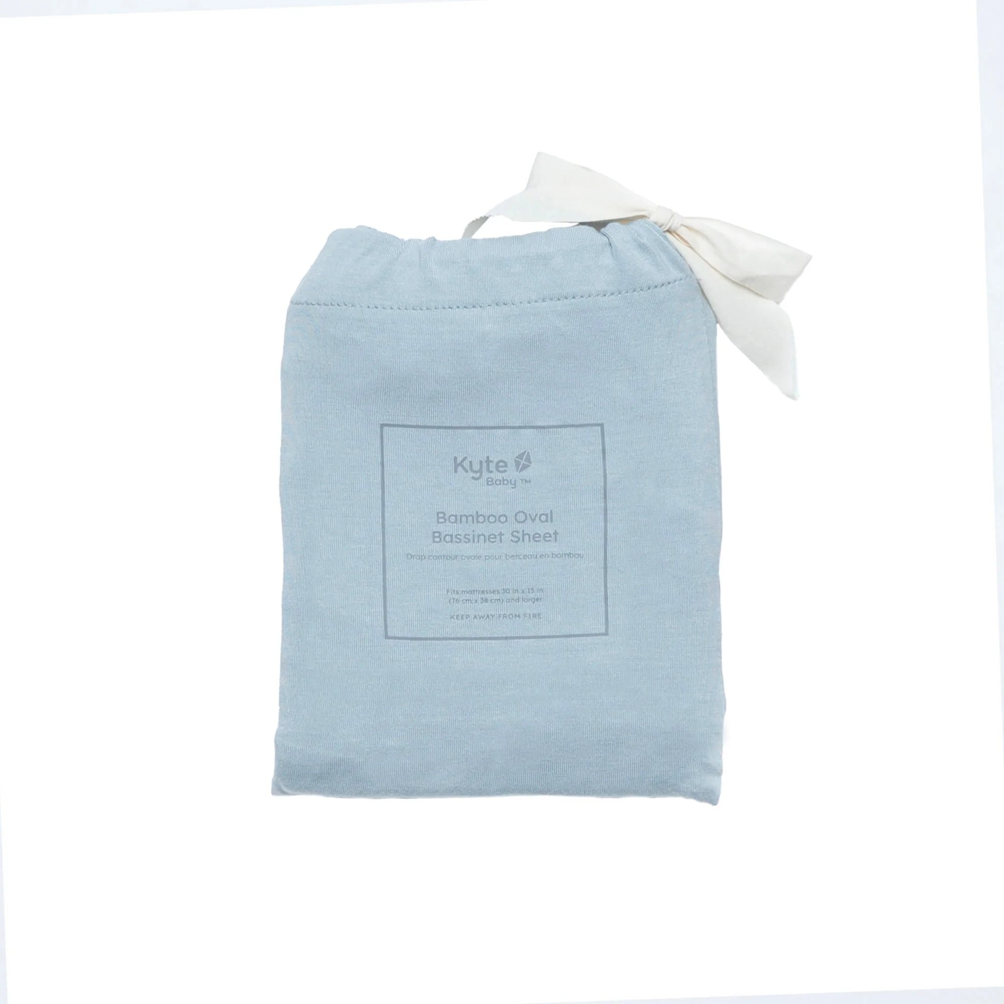 Oval Bassinet Sheet in Fog