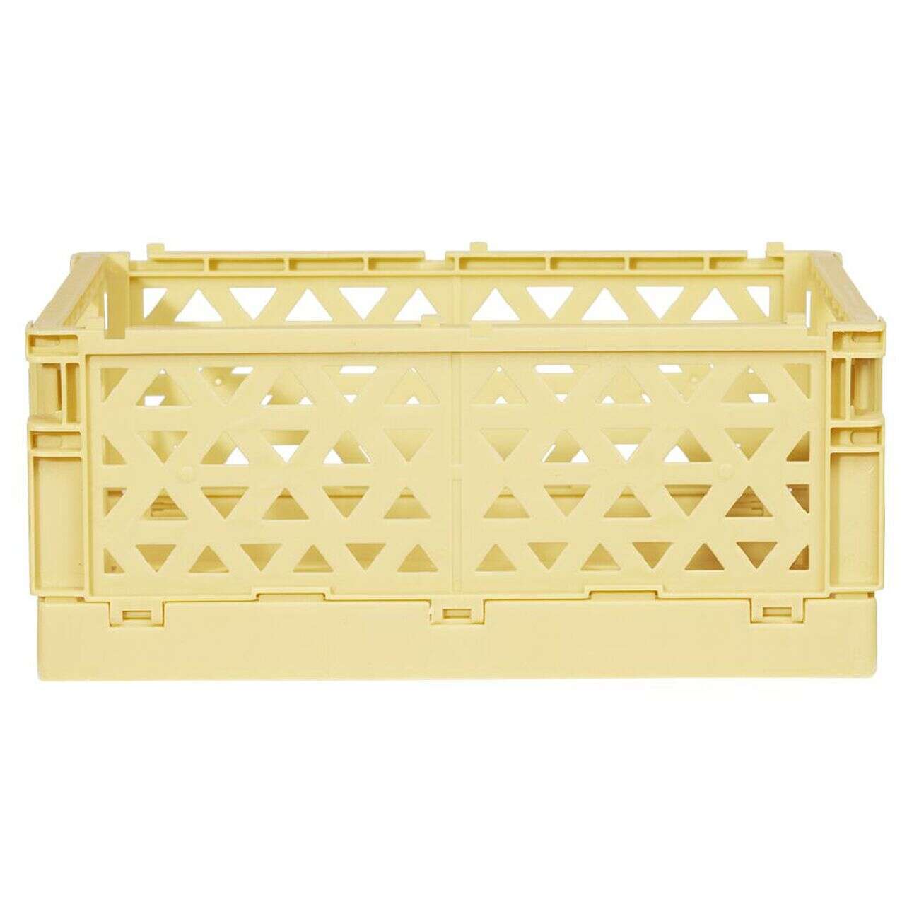 Caisse pliable avec porte-étiquette jaune L25xl16,5xH10cm