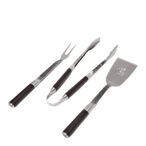 Kuro BBQ sett 3 deler brun/rustfri