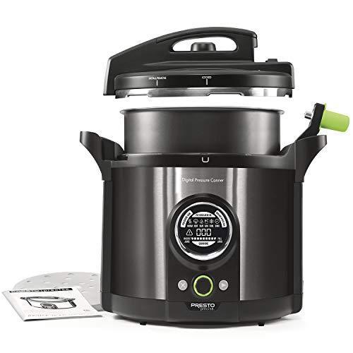 Stérilisateur numérique Presto 02144 de 12 pintes, noir inox