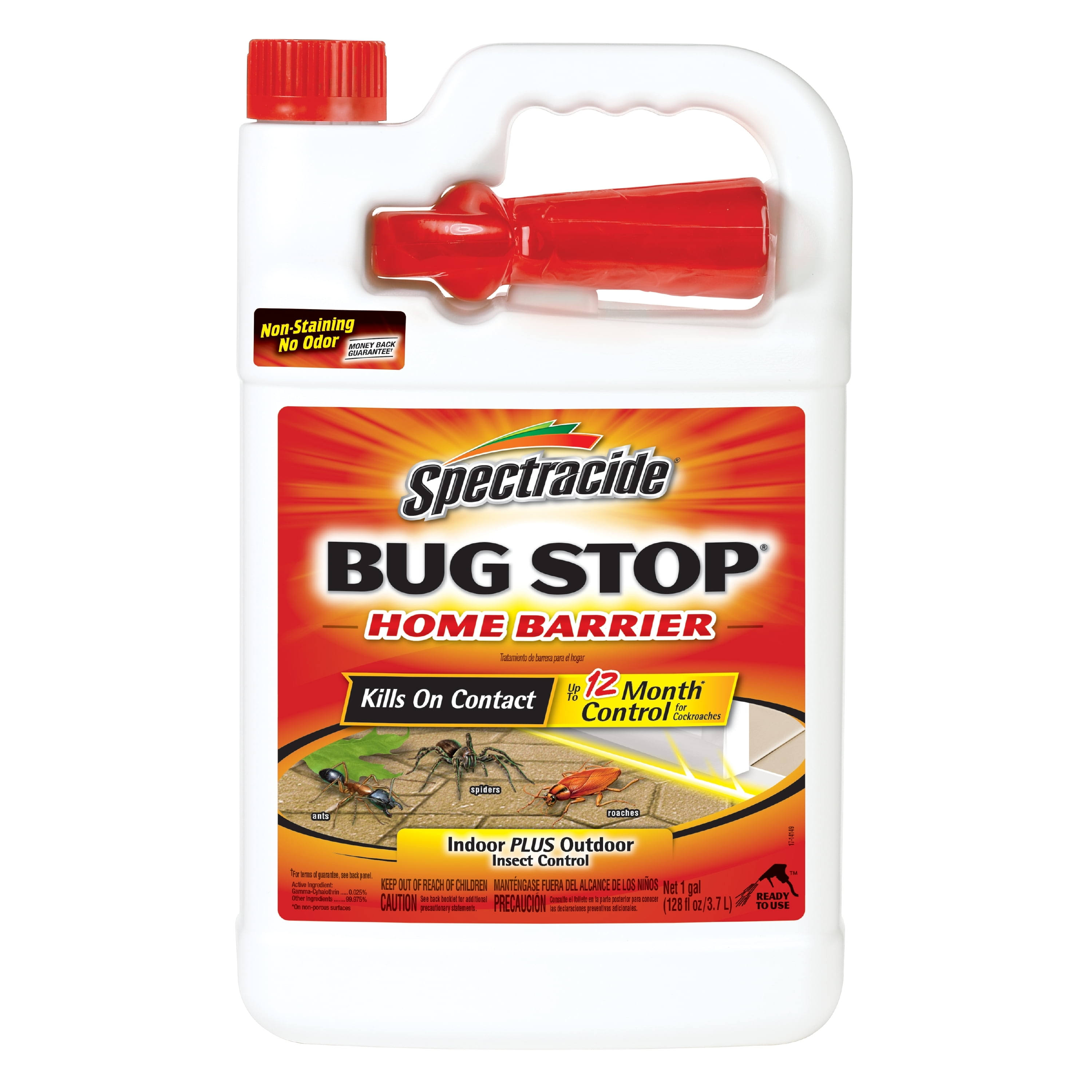 Spectracide Bug Stop Insect Control, Indoor Plus Outdoor, Home Barrier - 128 fl oz