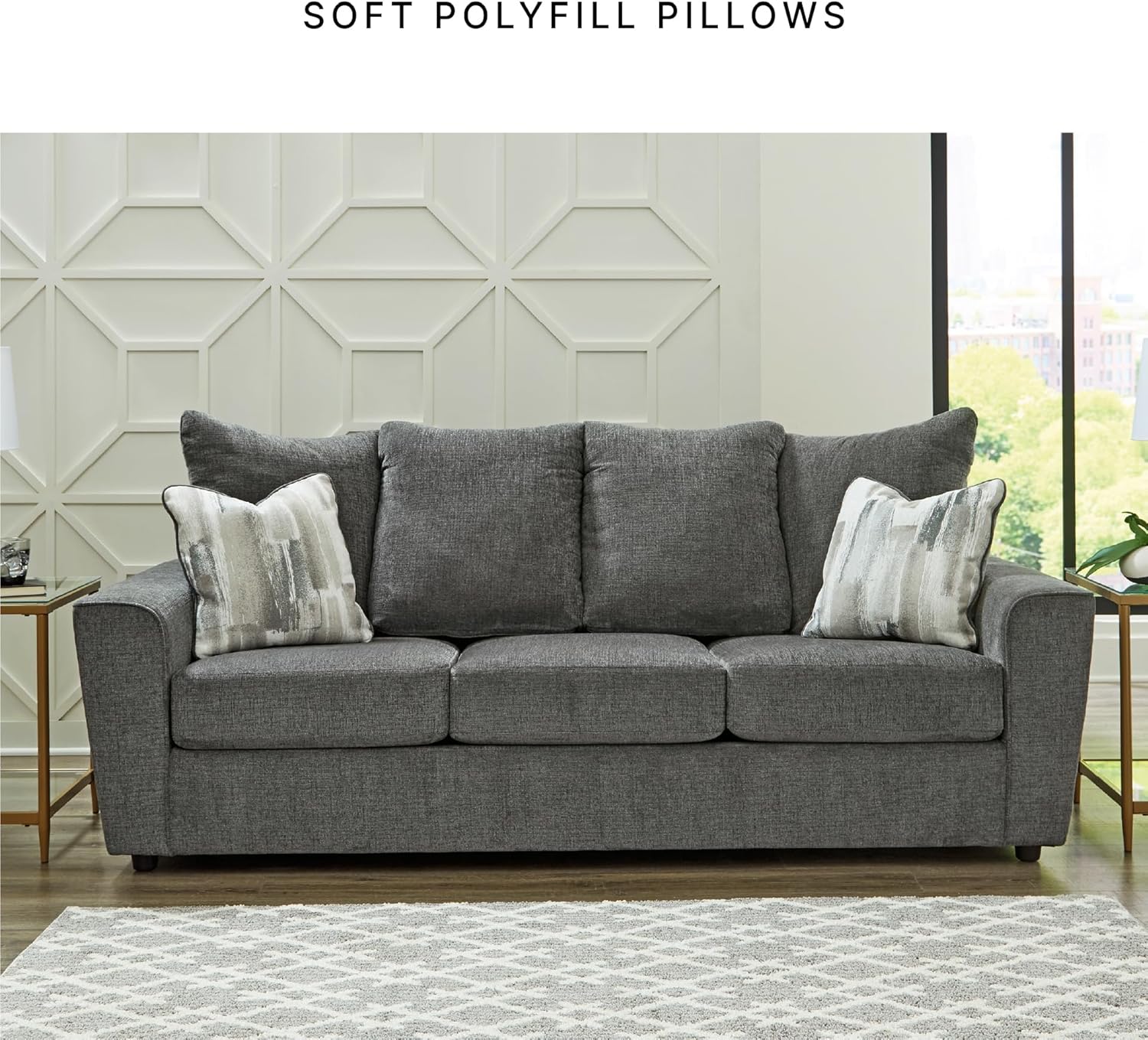 Signature Design by Ashley Stairatt Casual Sofa with Flared Arms, Gray