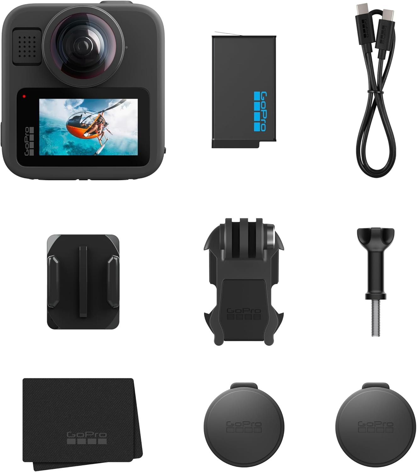 GoPro MAX2 - Waterproof 360 + Traditional Action Camera with Touch Screen  Spherical 8K Video  29MP 360 Photos  Easy Replaceable Lenses  HyperSmooth Stabilization  6 Microphones