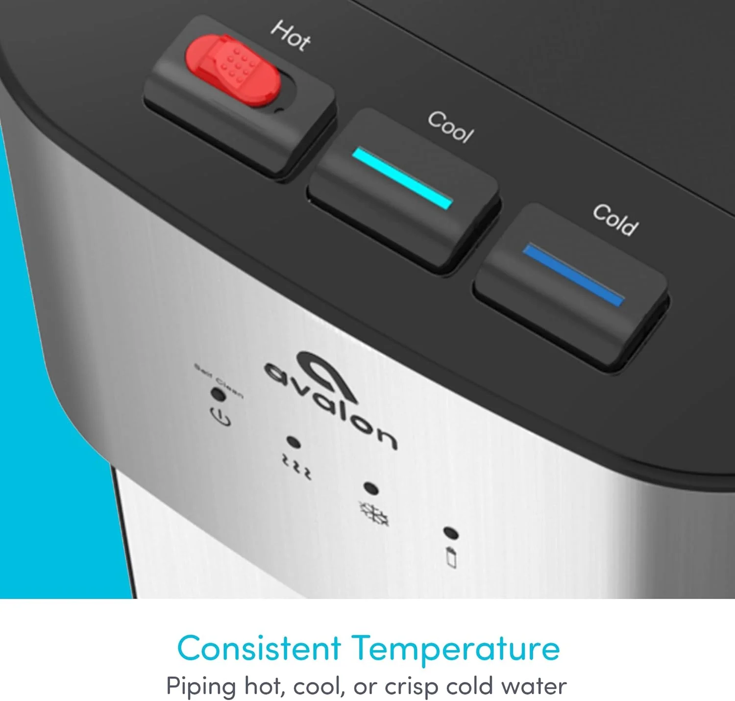 Fontaine à eau sans bouteille autonettoyante Avalon, distributeur d'eau à 3 réglages de température