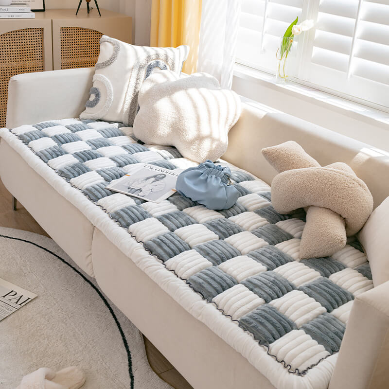 Garden Chic Cotton One-Piece Pet Friendly Protective Couch Cover
