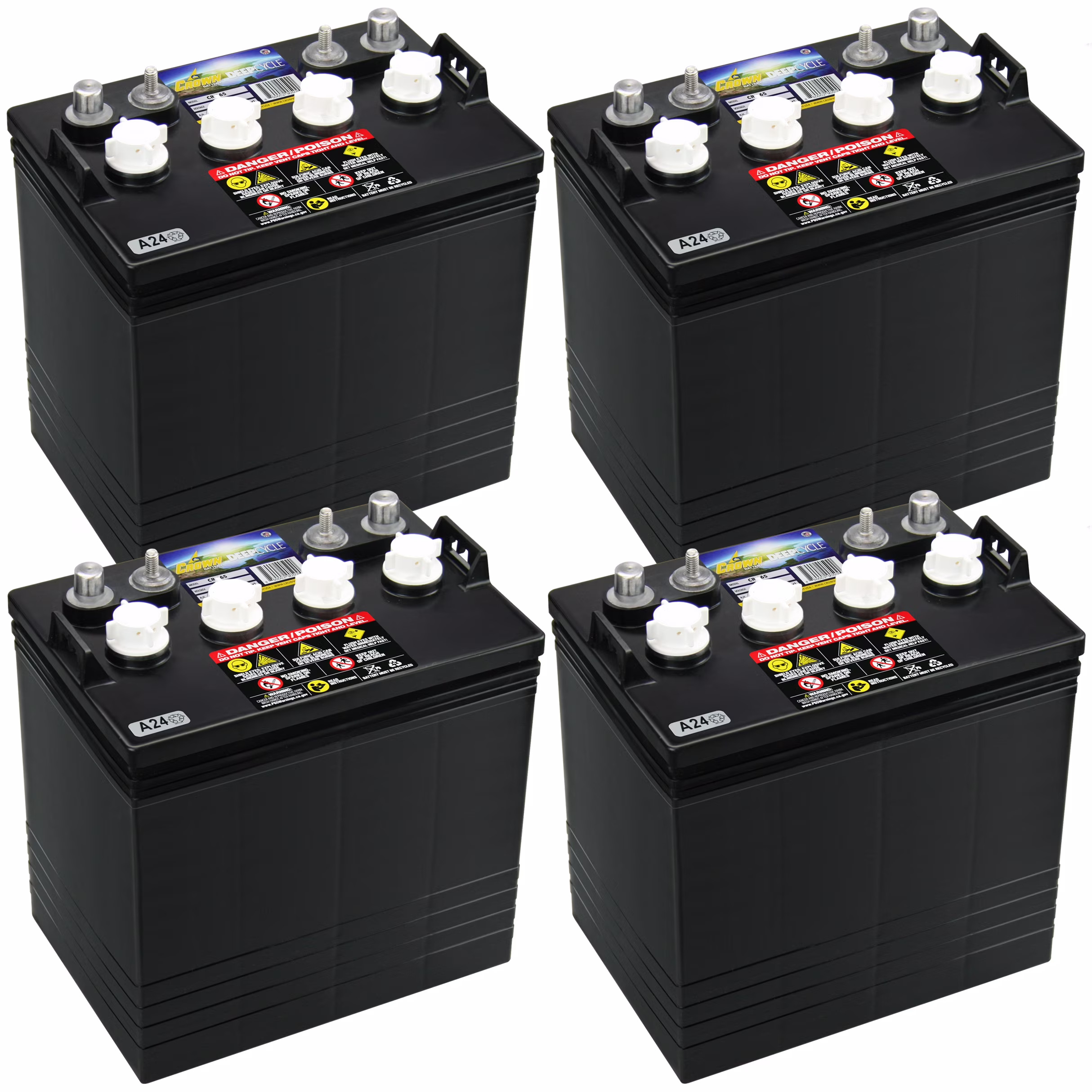 CR-165 8V Deep-Cycle Flooded Battery replaces Trojan T-875 X4