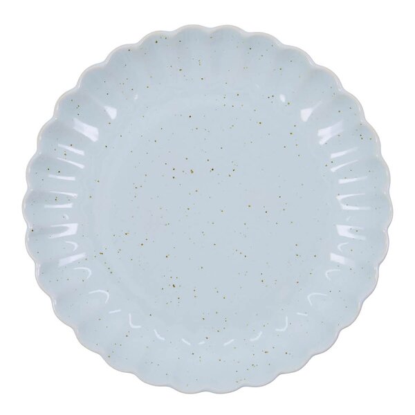 Scallop tallerken 20 cm lyseblå