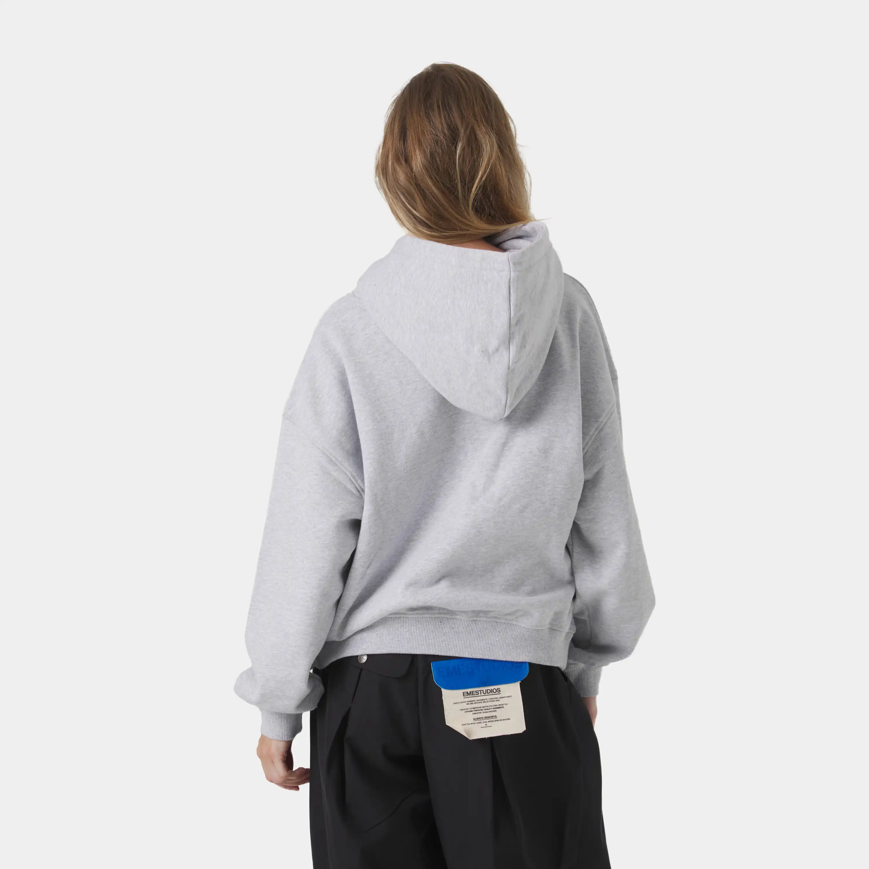 Ssamo Heather Grey Oversized Hoodie