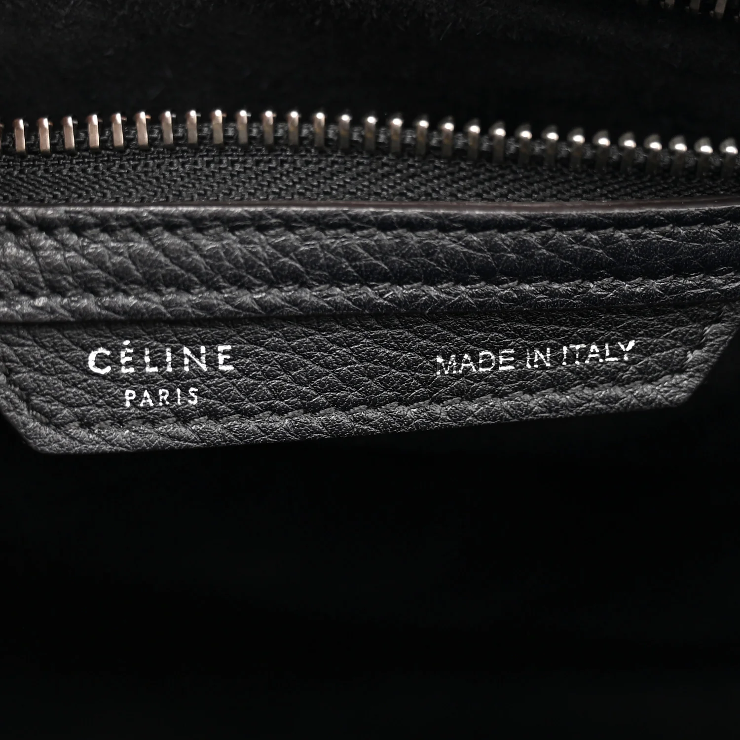 Drummed Calfskin Micro Luggage Black