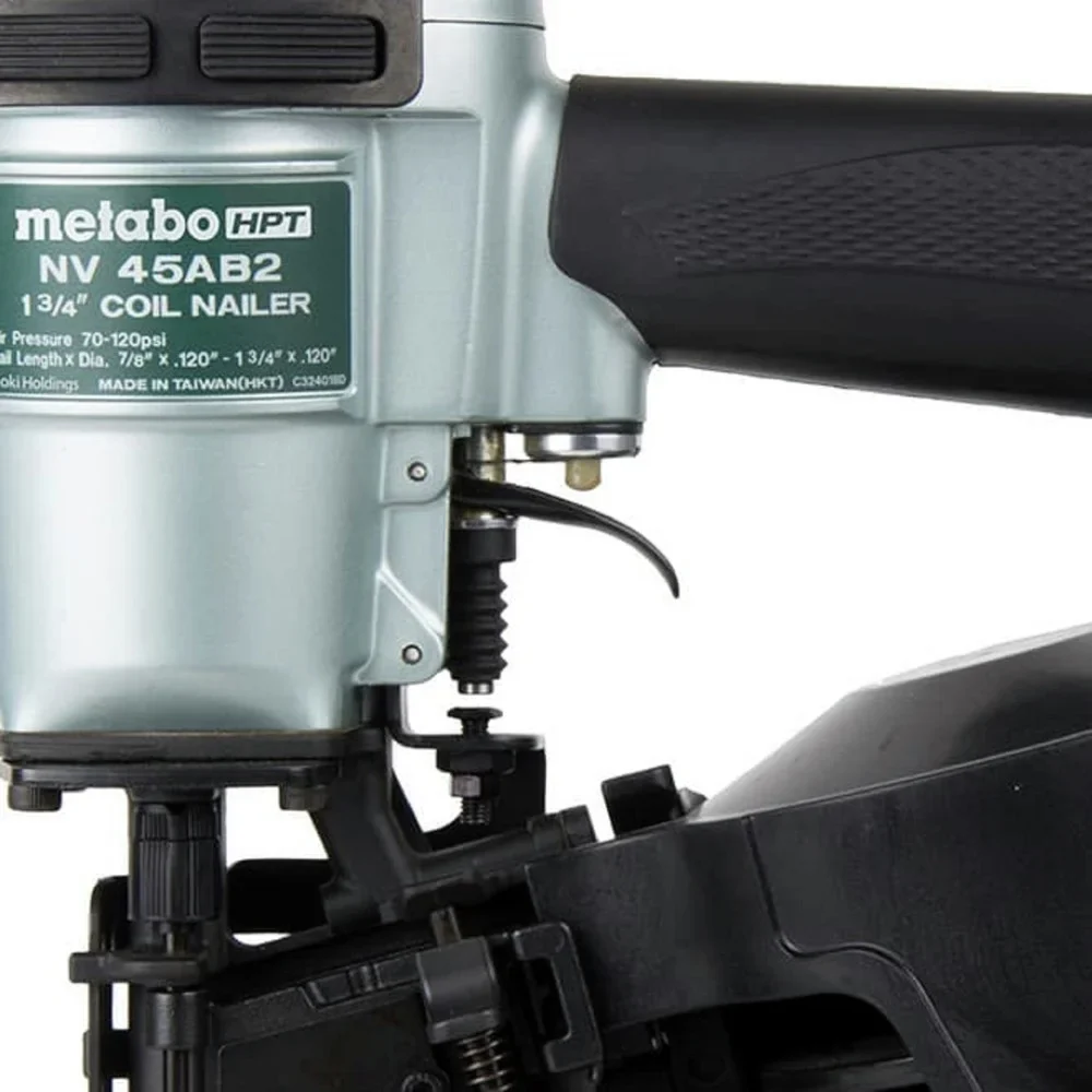 Metabo HPT Roofing Nailer, Pro-preferred Pneumatic Power Nailers in Roofing tools, Pneumatic Roofing Nailer for Asphalt Roofing Shingles, Nailer 16 Degree 7/8�� to 1-3/4�� Roofing Nails, NV45AB2