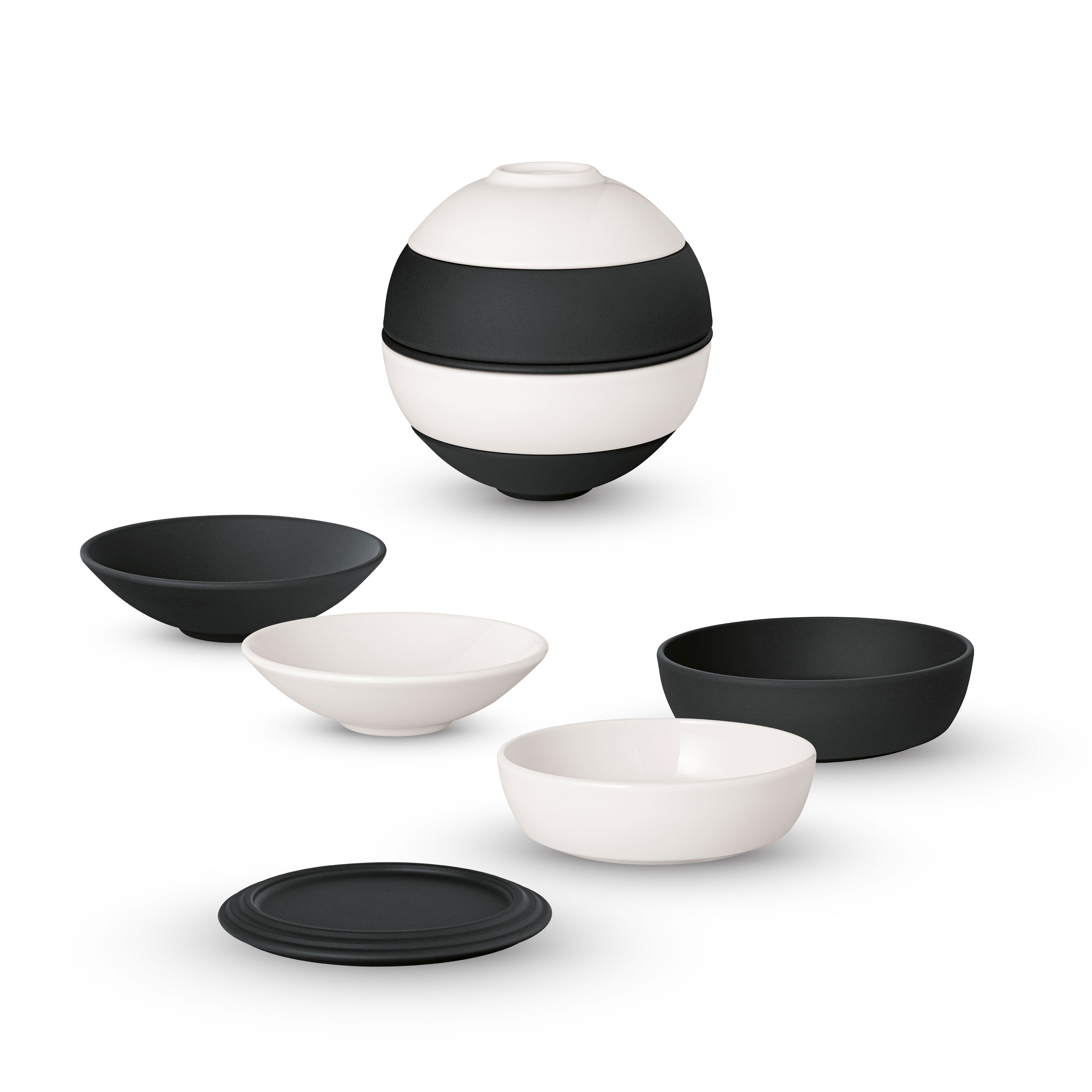 La petite Boule Snacking set - Black, Premium Porcelain