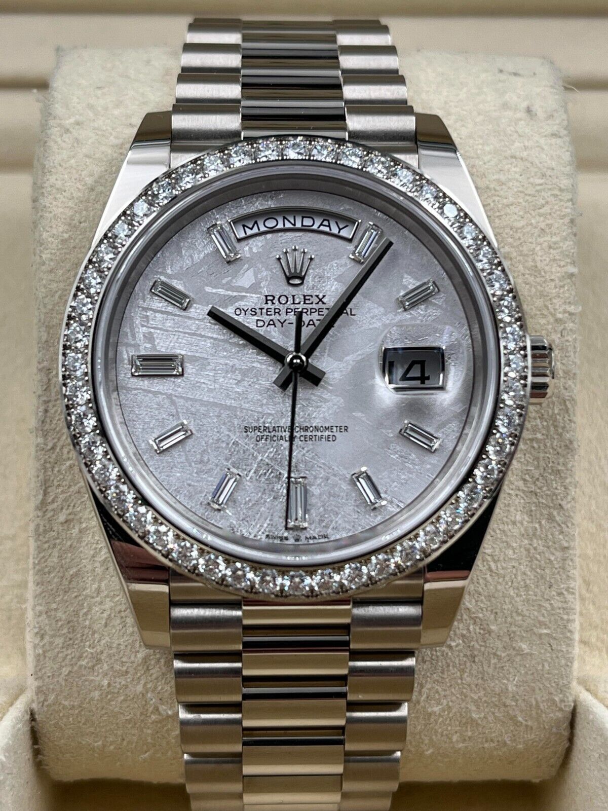 [Super Clone]RLX  Day-Date 40mm 228349RBR-0040 Meteorite Dial President Bracelet
