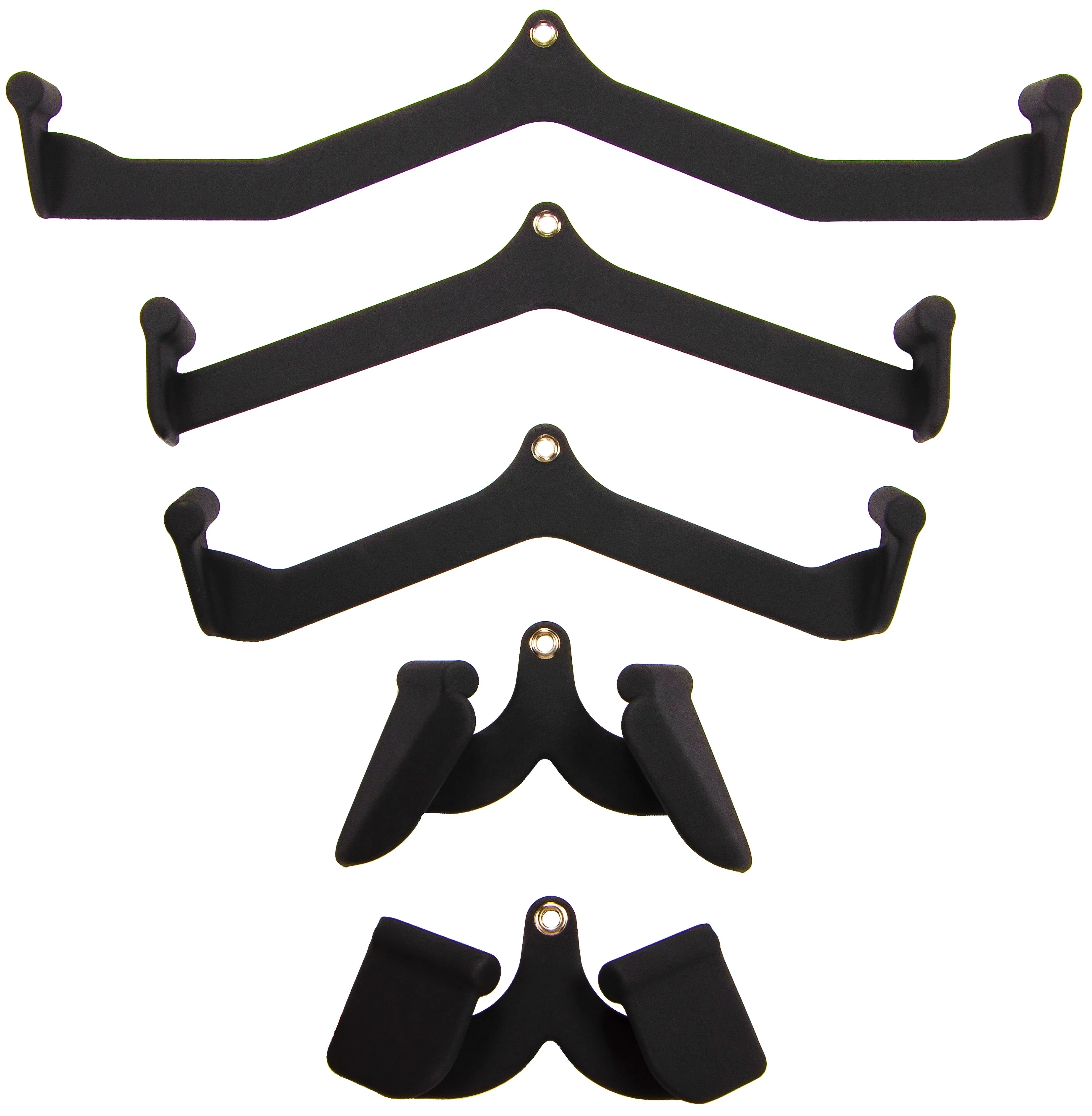 BalanceFrom Multi-Grip Lat Pulldown Attachments, 5 Pack - Universal Fit for All Cable Pulley Machines