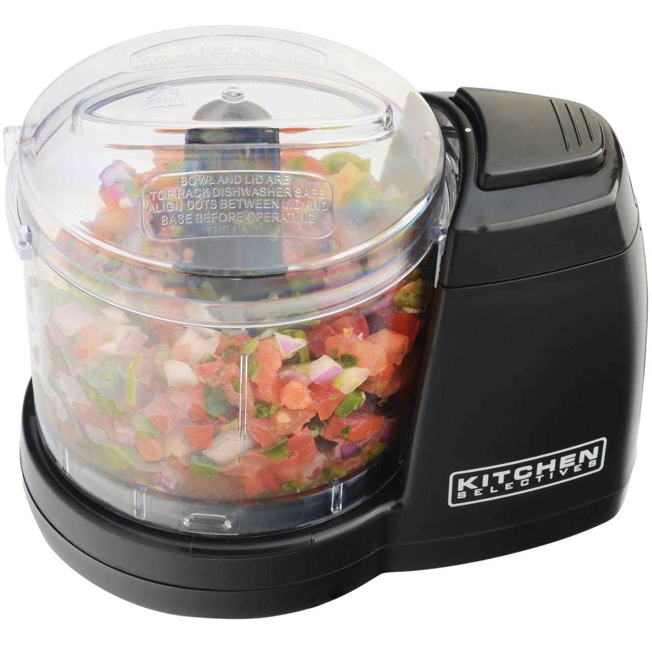 Kitchen Selectives Mini Chopper, Black, Black