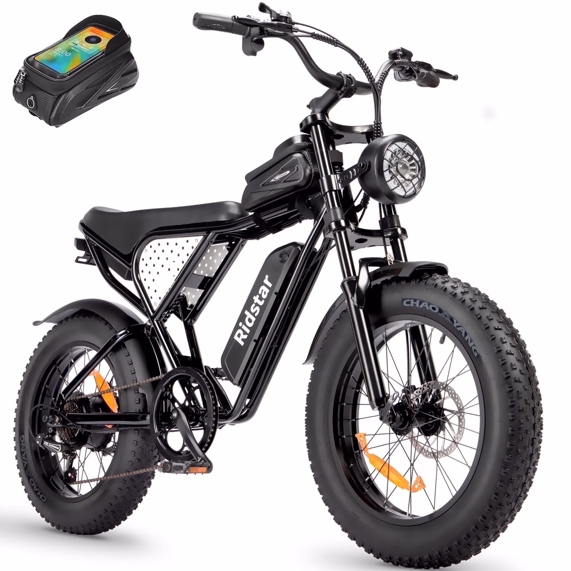 Electric Bike for Adults Q20,1200W 30MPH,48V 15.6Ah Electric Bicycle,7 Speed Full Suspension Mountain Bike UL2849(20''-1200W 48V15.6AH-30MPH)