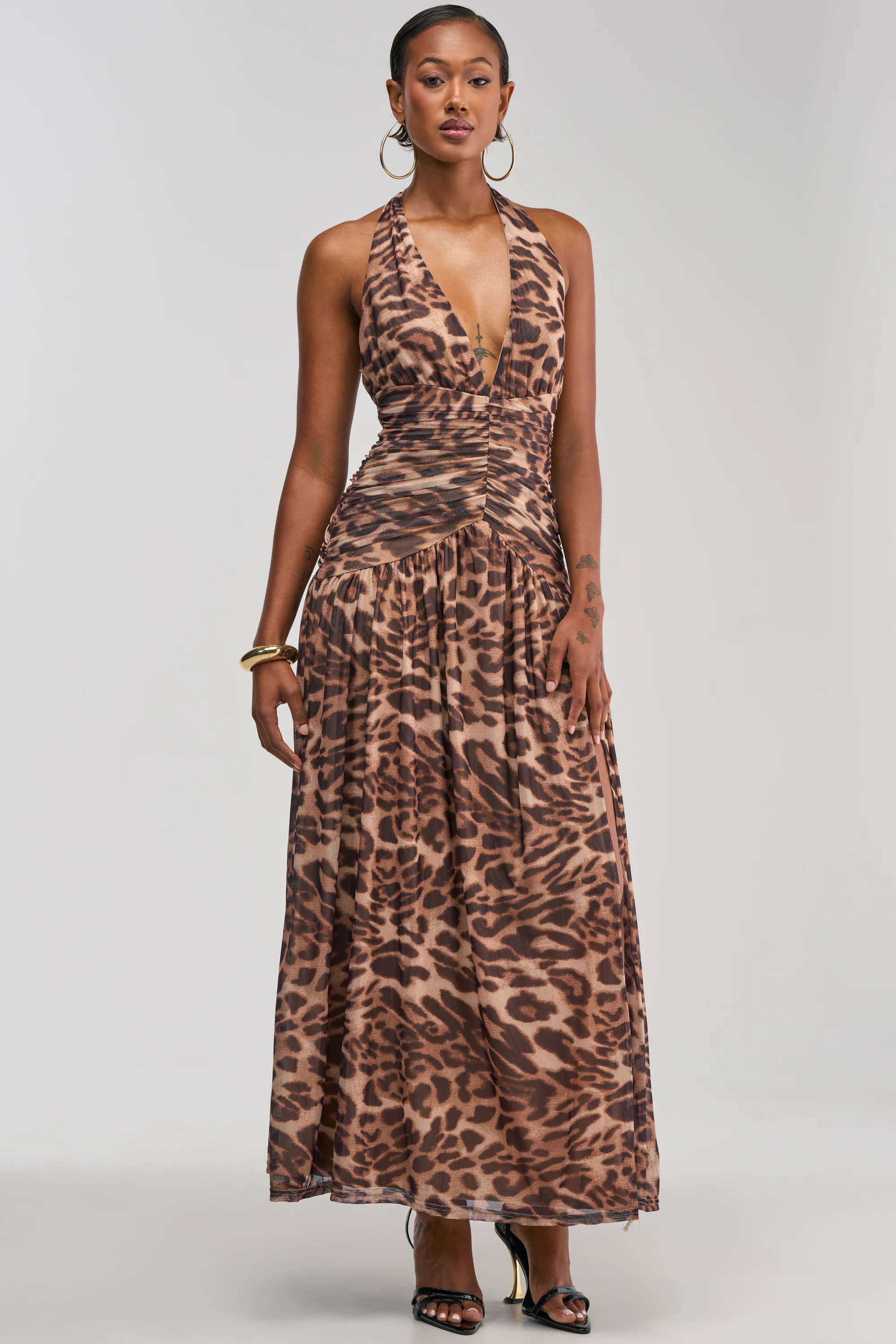 SUGAR RUSH MESH MAXI DRESS IN ANIMAL - Akira Store