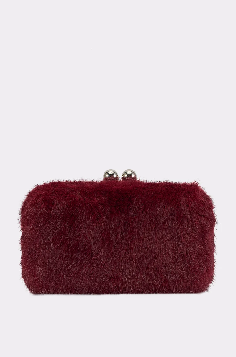 GORGEOUS GIRL FUR CLUTCH - Akira Store