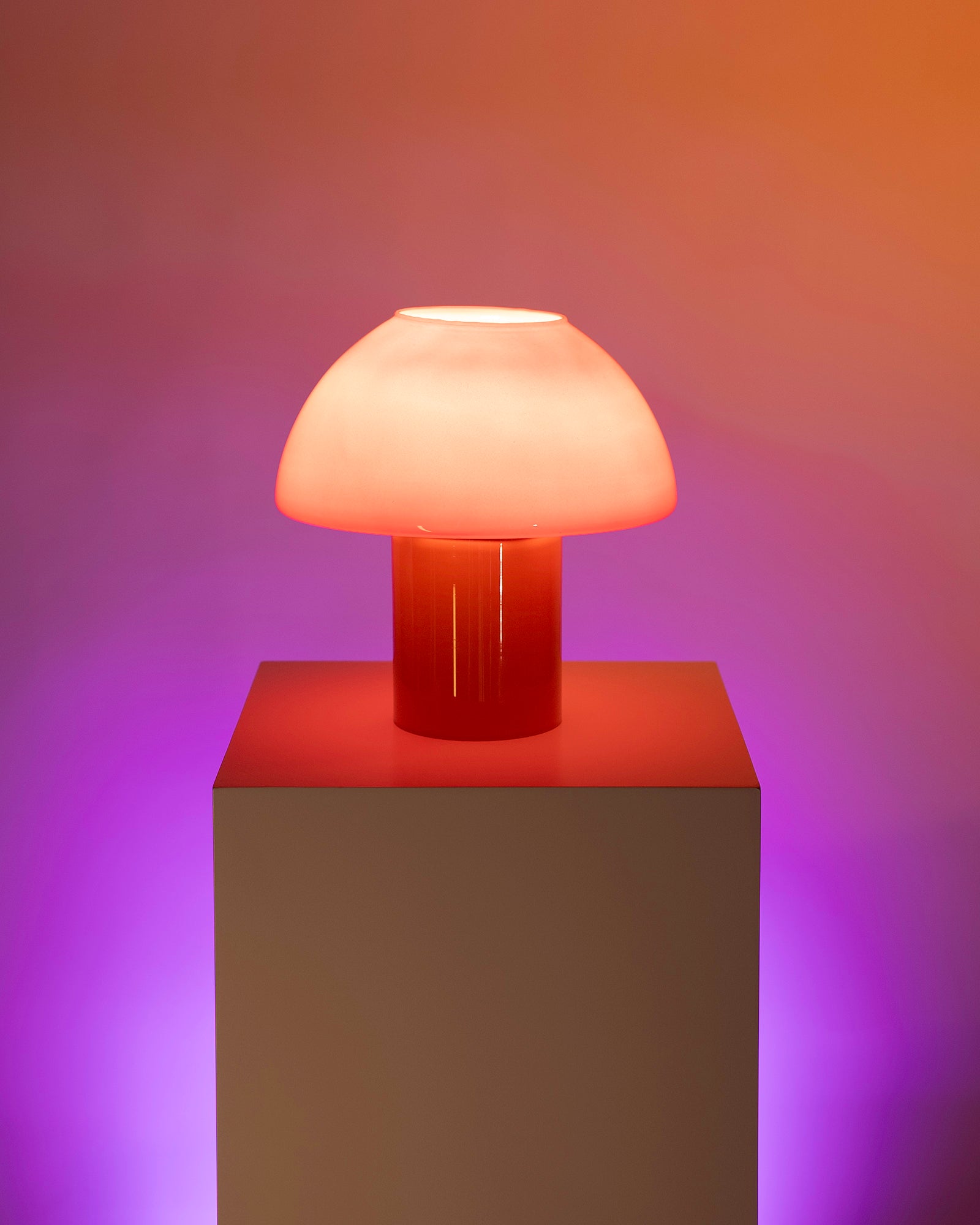 COGUMELO - GLASS LAMP ORANGE RED