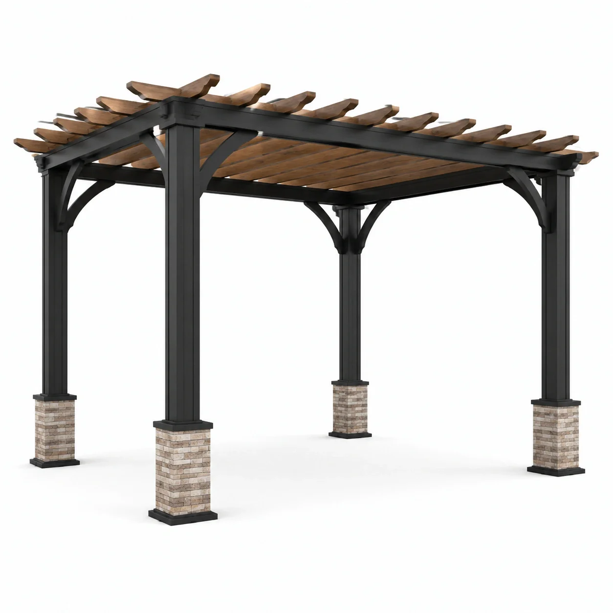 Pergola en métal et cèdre 300x300x250 cm - 2026