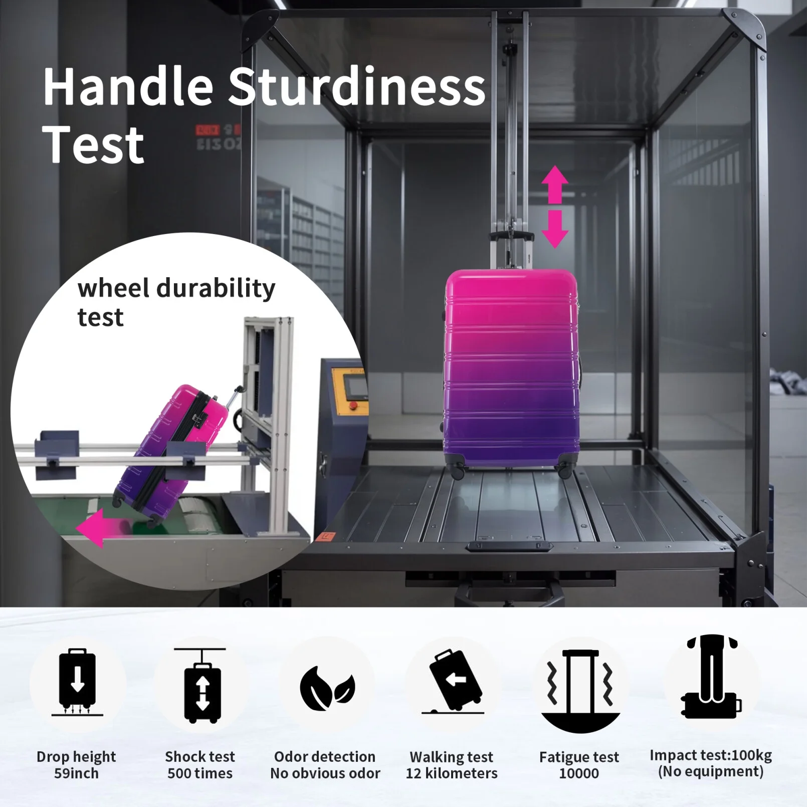 3 Piece Luggage Sets, Hard Shell Suitcase 20/24/28 Inches with TSA Lock and Spinner Wheels, Expandable Lightweight Travel Luggage for Men Women, Multicolor purple(Multicolor purple) - Image 10