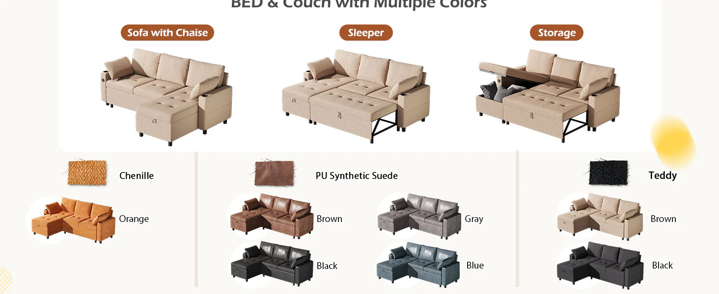couch with pullout bed