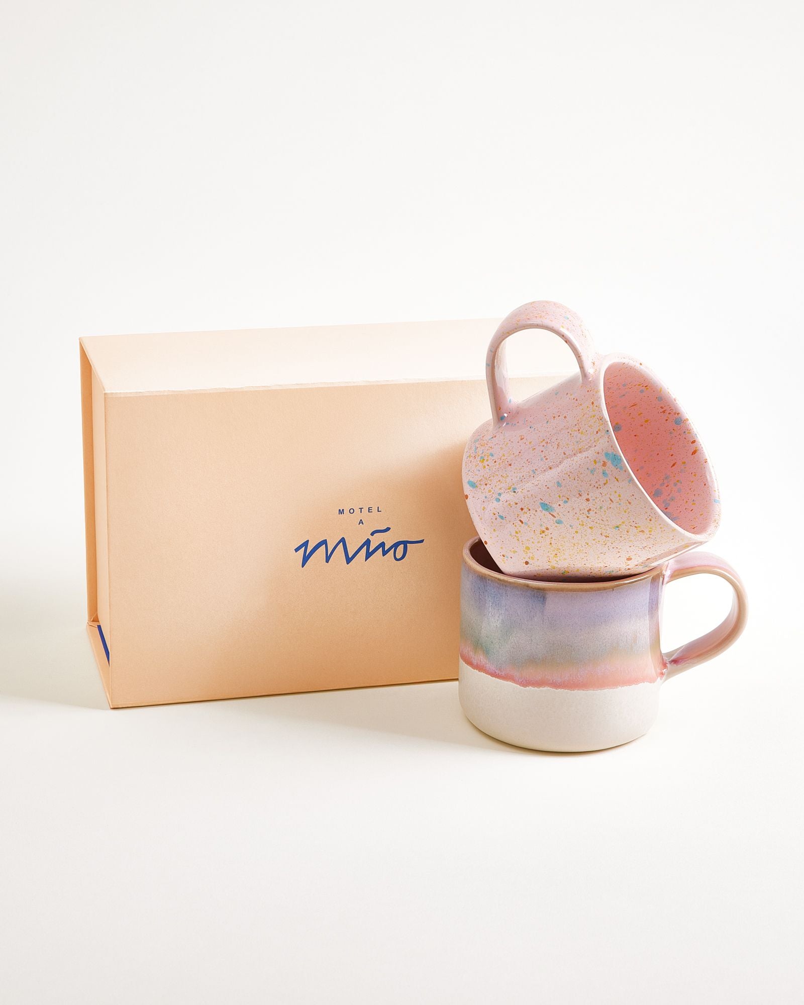 NÓDOA - GIFT SET LARGE MUG PINK BLUE 3 PIECES