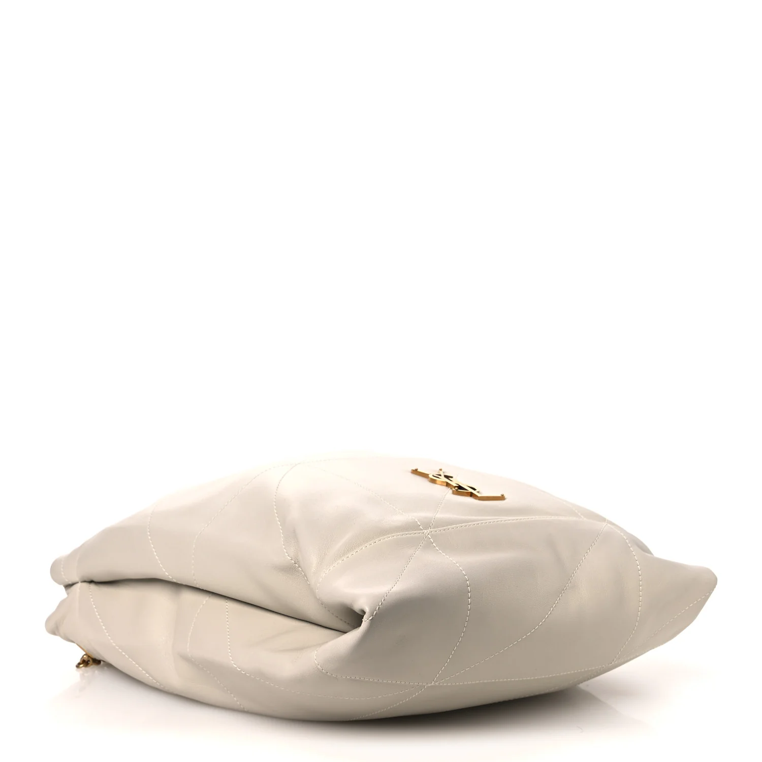 Lambskin Matelasse Monogram Medium Jamie 4.3 Pochon Blanc Vintage