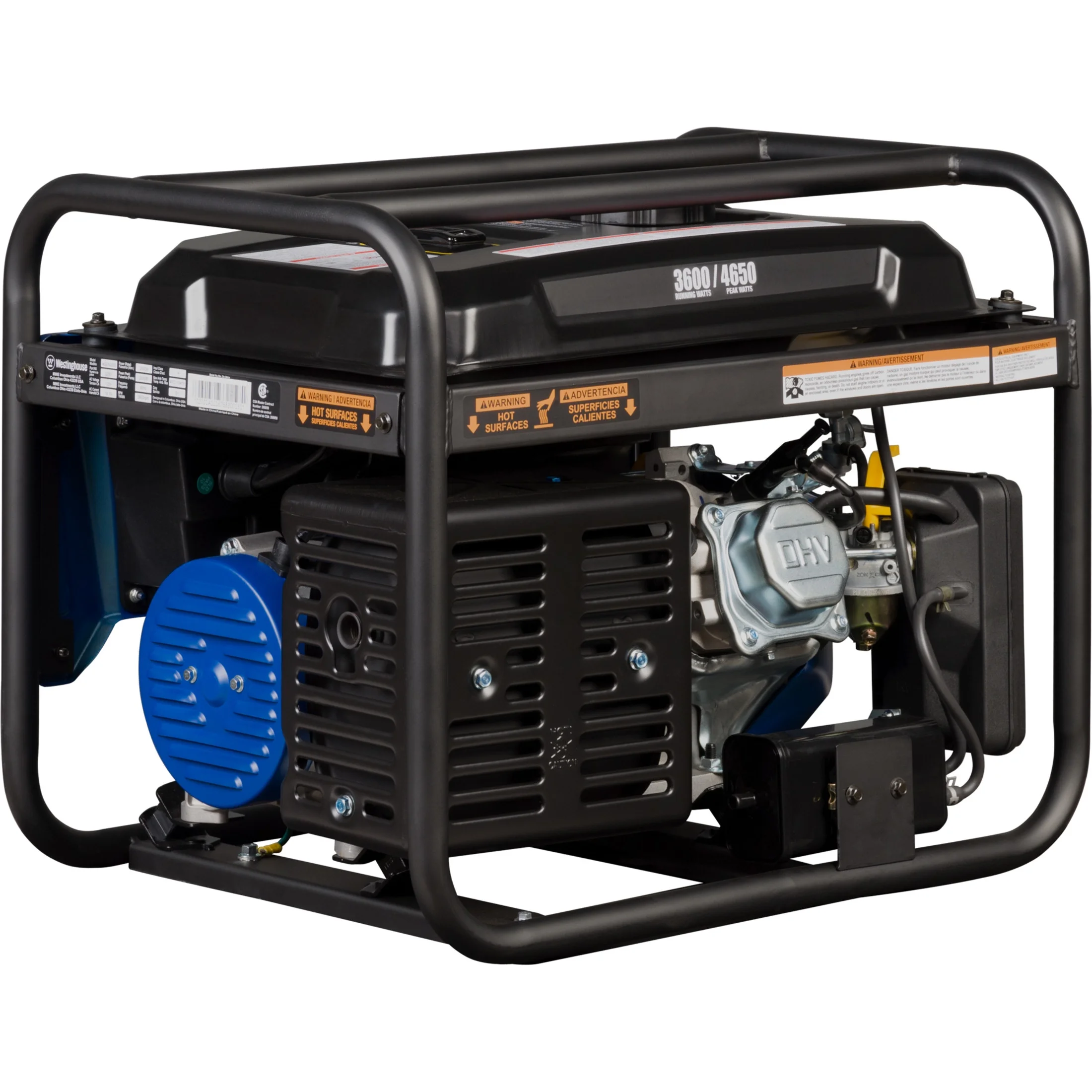 4650 Peak Watt Portable Gas Powered Generator, Recoil Start, RV Ready Outlet, CO Sensor - Image 9
