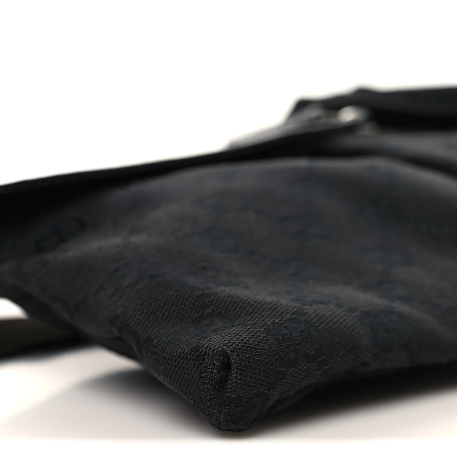 GG Monogram Double Pocket Belt Bag Black