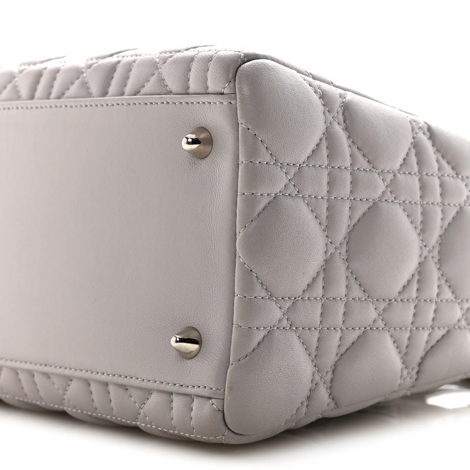 Lambskin Cannage Medium Lady Dior Grey