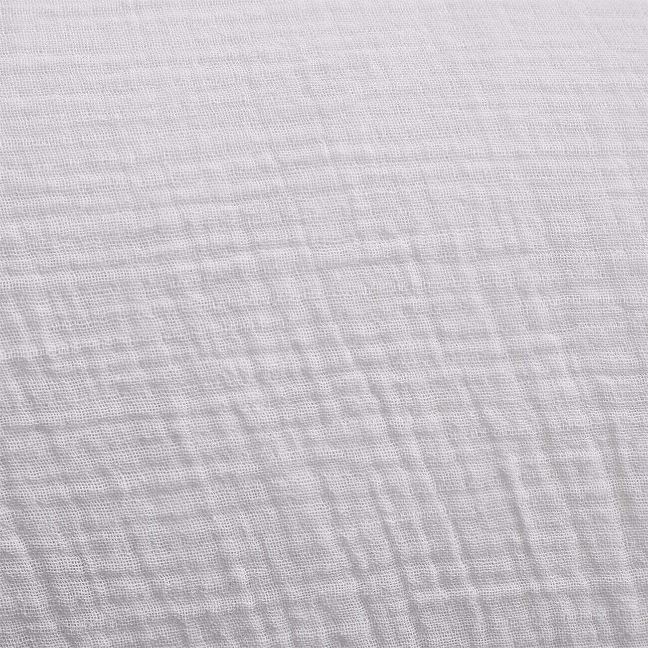 Parure de lit 2 personnes 240x220cm gaze de coton blanc uni