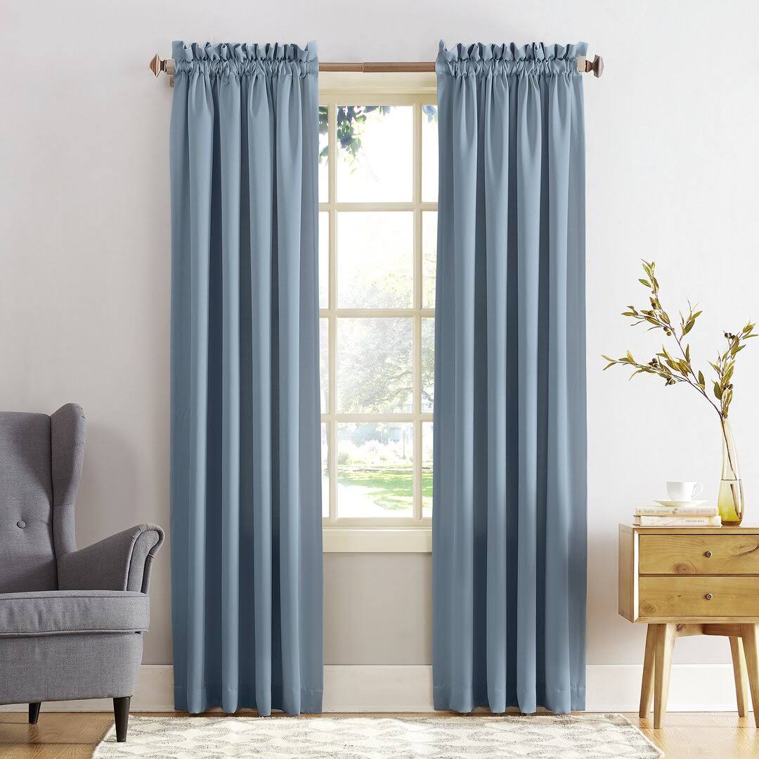 Solid Room Darkening Rod Pocket Single Curtain Panel Size per Panel: 54
