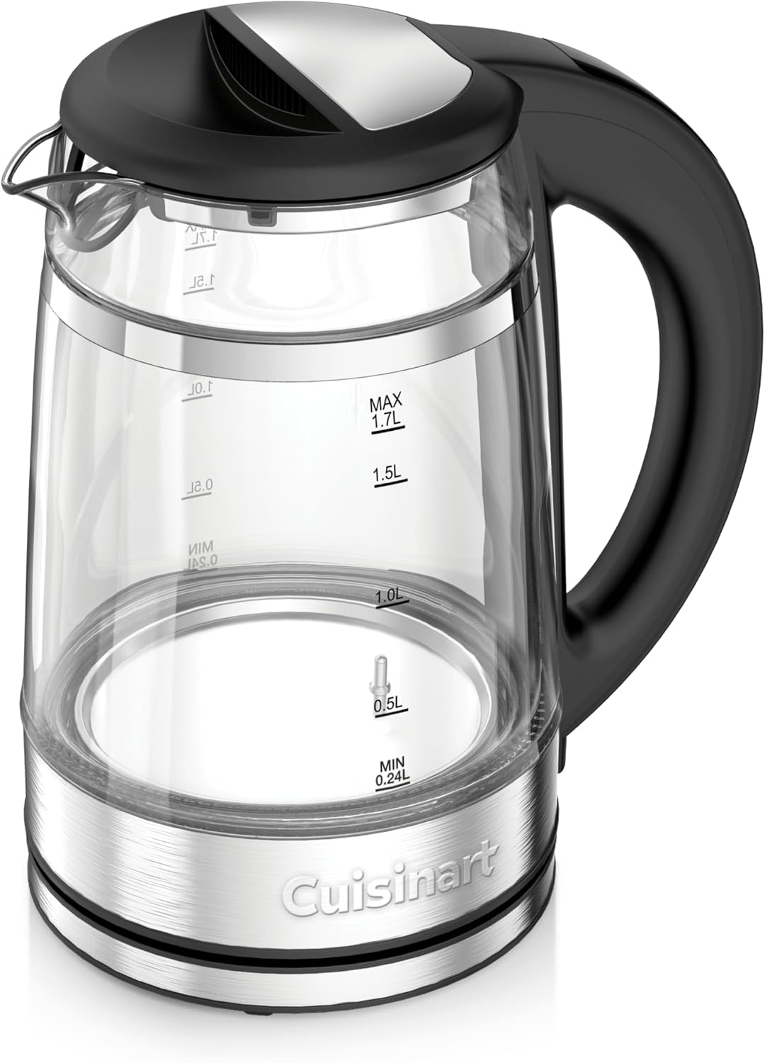 Cuisinart 1.7L Glass Variable Temperature Control Electric Kettle 110 ° F–212 ° F with Touchscreen Controls, Illumination, Dual-Layer Cool-Touch Design & Nondrip Spout