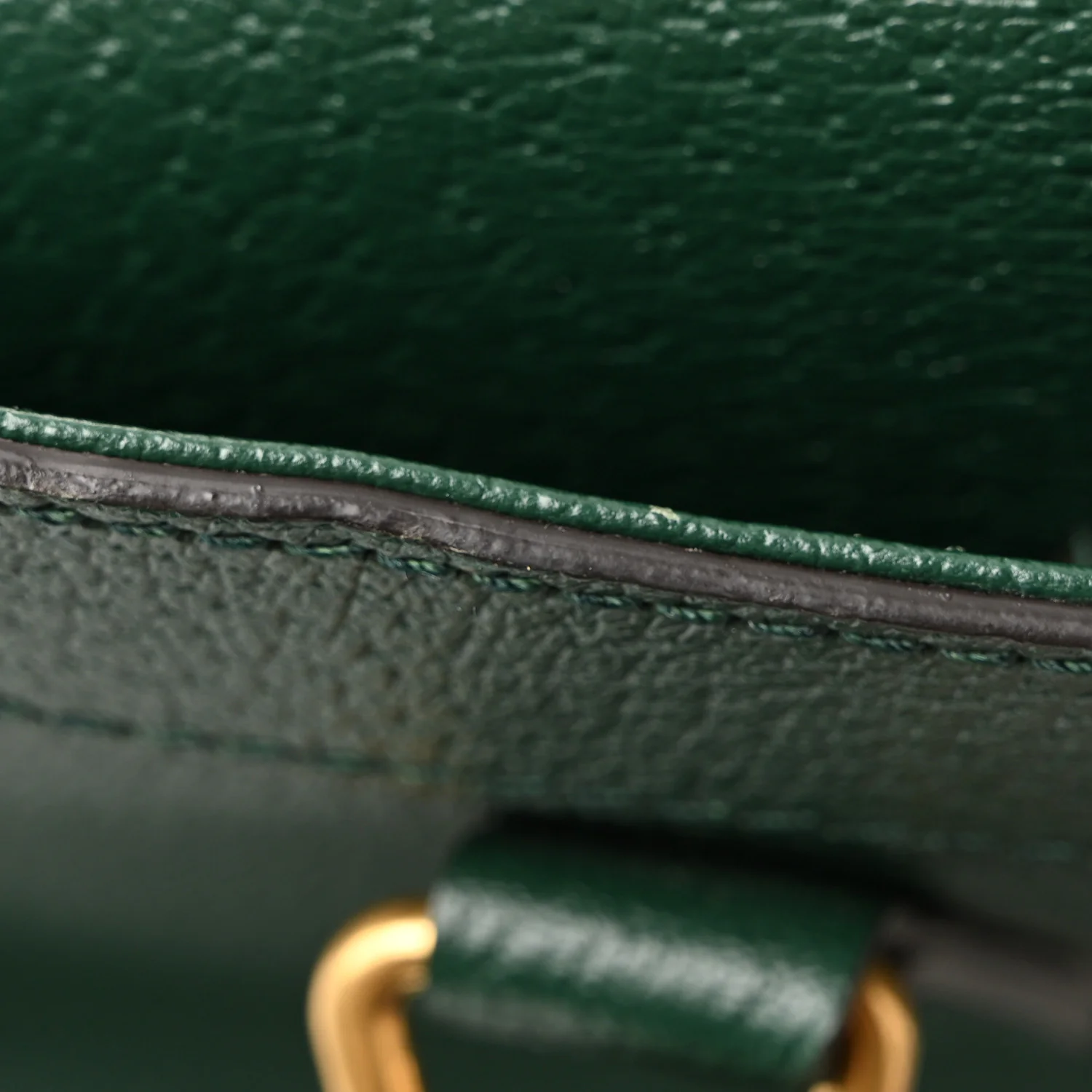 X Adidas Textured Dollar Calfskin Stripe Studded Maxi Diana Tote Bag Vintage Green Multicolor