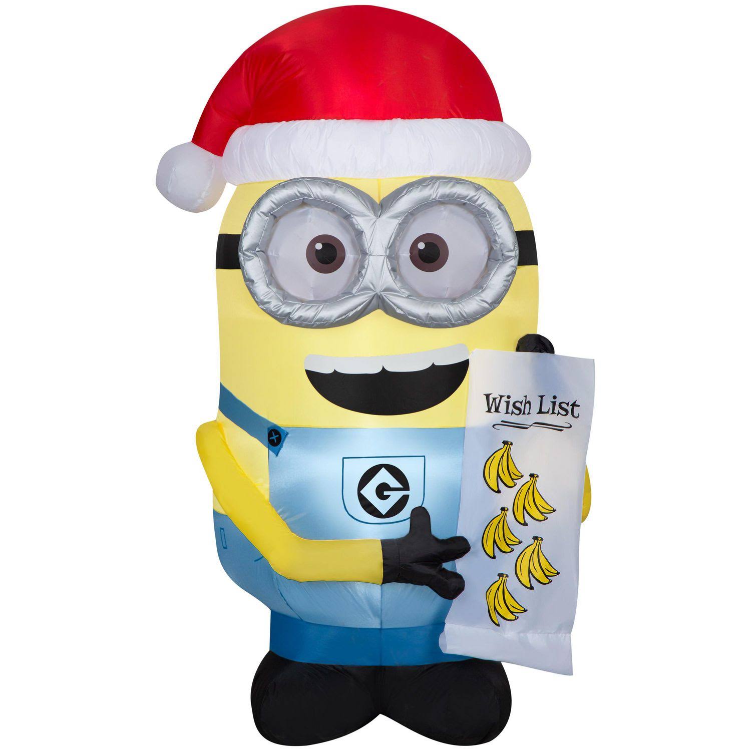 Airblown Inflatables Christmas Minions Dave with Wish List Universal