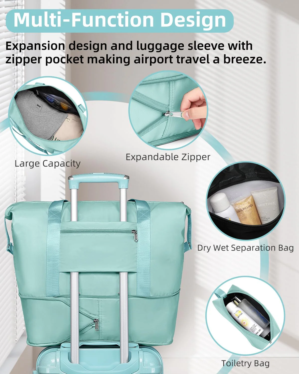 Ensemble de 6 valises, ensemble de valises rigides extensibles avec roulettes multidirectionnelles, ensemble de bagages à roulettes légers