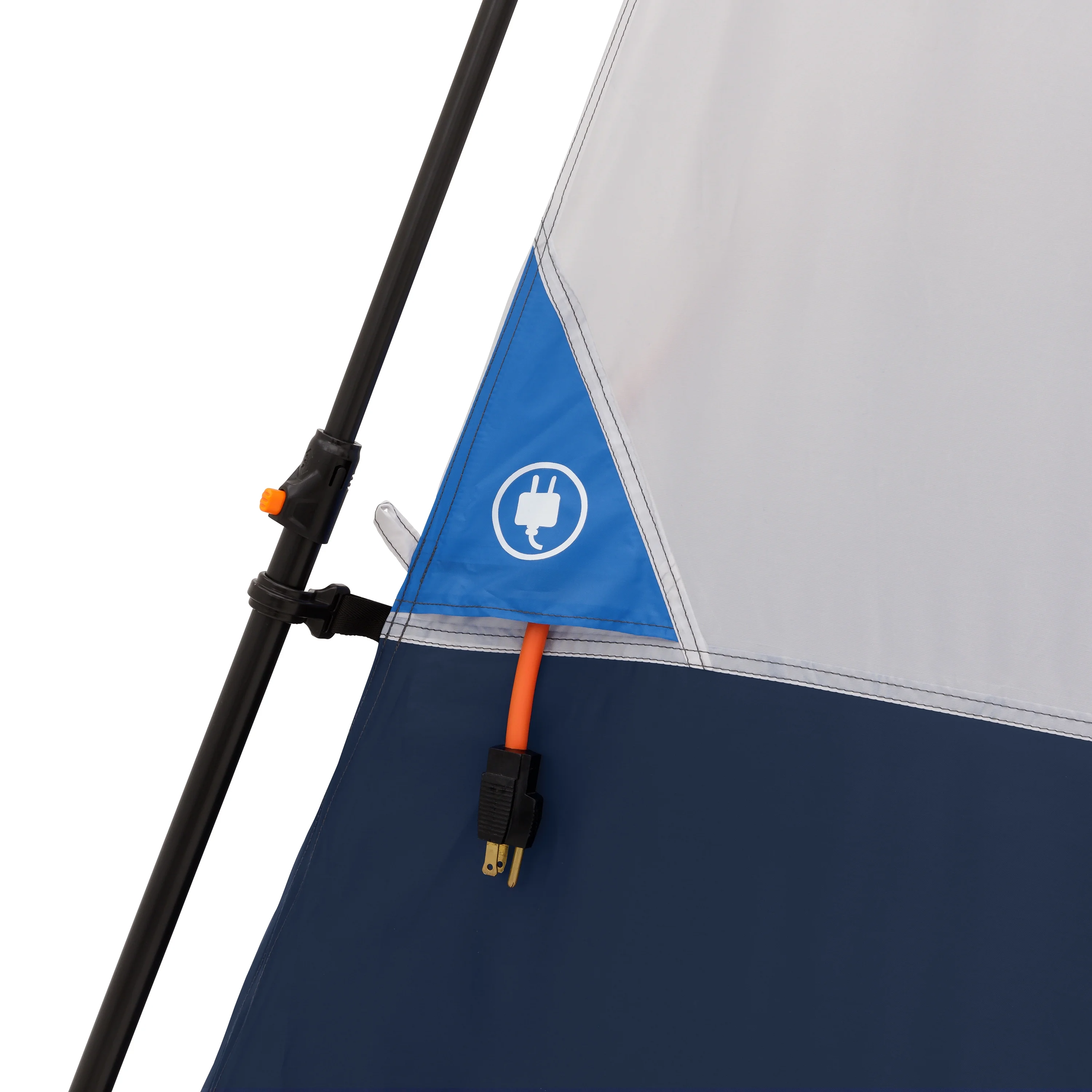 8-Person Instant Cabin Tent with LED Lighted Poles and Bluetooth Speaker - Image 3