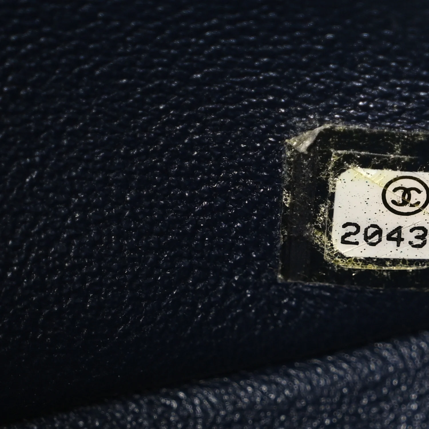 Lambskin Quilted Jumbo Double Flap Navy