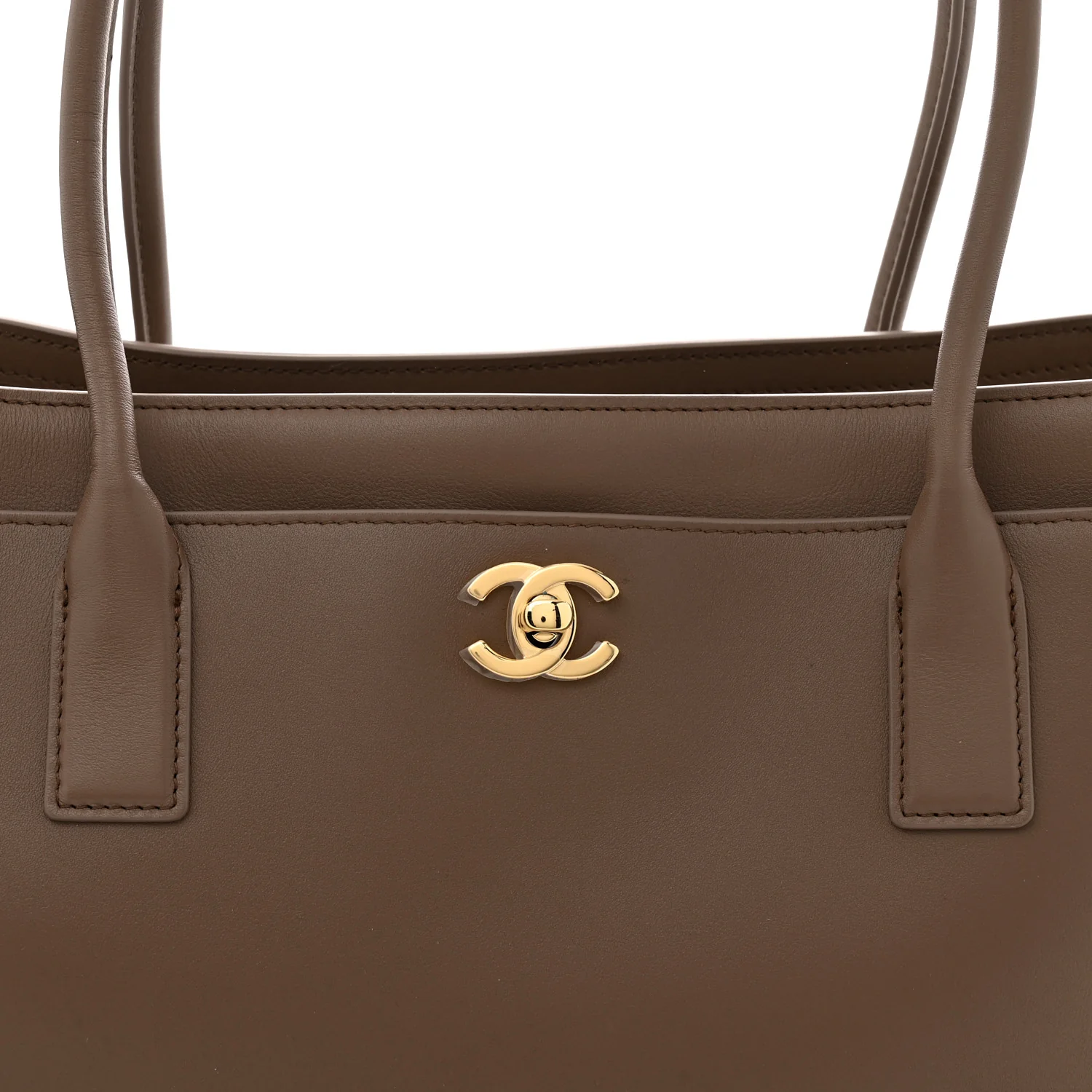 Calfskin Archetype Small Shopping Tote Brown