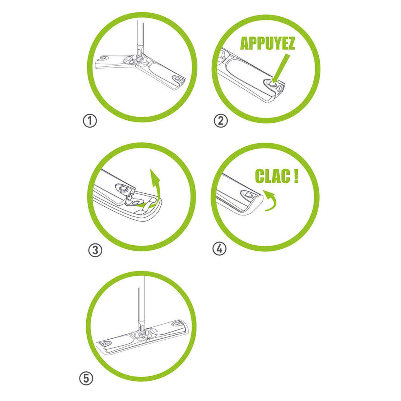 Combiné Wash Easy Paul Masquin vert balai plat