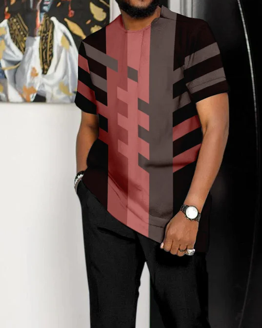 Costume de marche décontracté pour homme, colorblock - 030