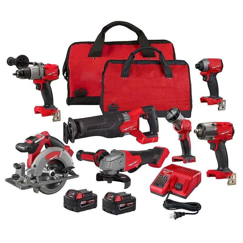 Kit combiné sans fil 7 outils M18 FUEL Lithium-Ion sans balais 18 V 5,0 Ah